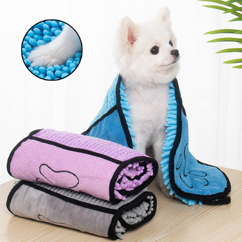 Super Absorbent Microfiber Pet Bath Towel For Quick Drying