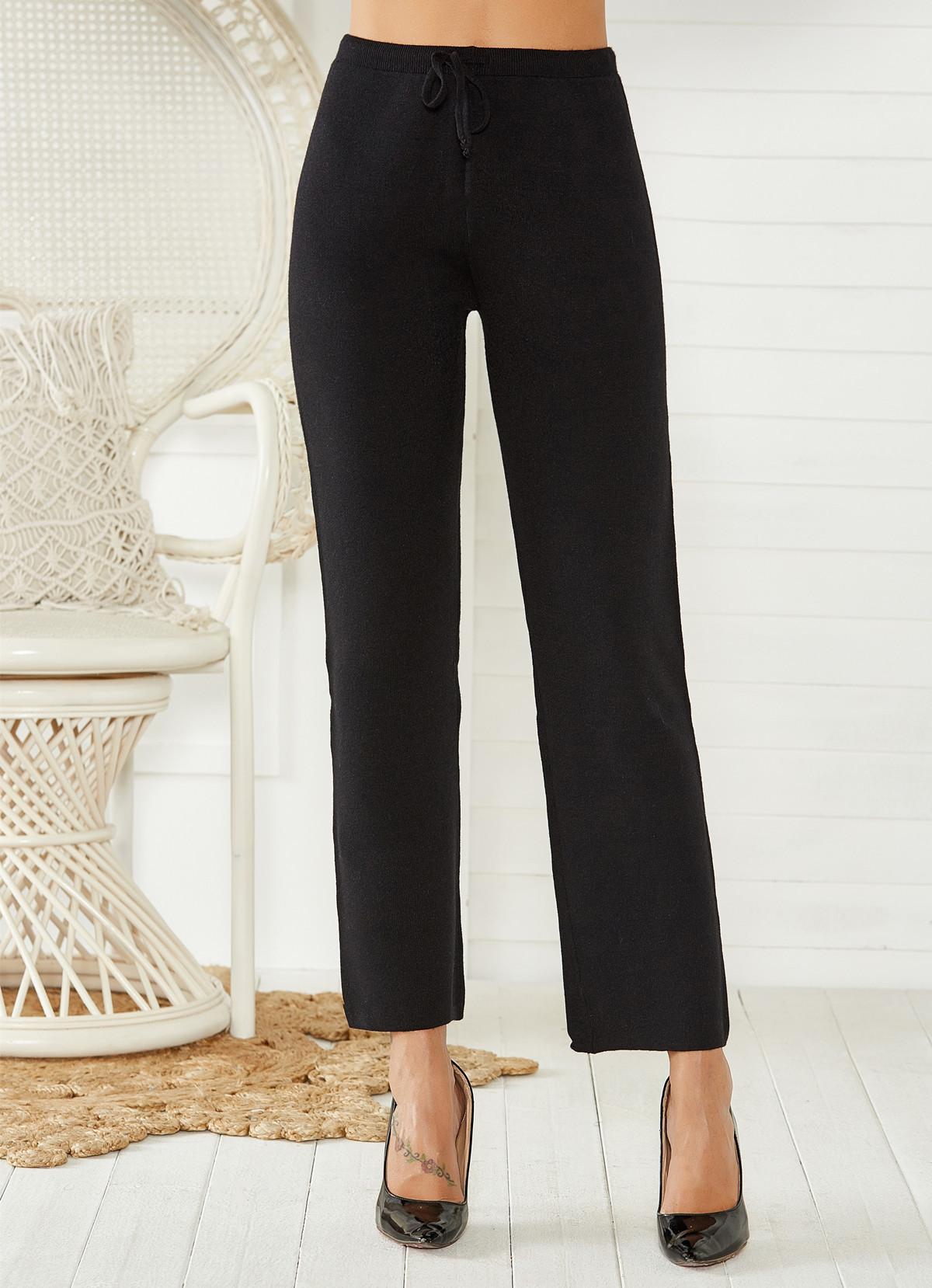 Mid-waist Woven Stretch Slimming And Warm Trousers