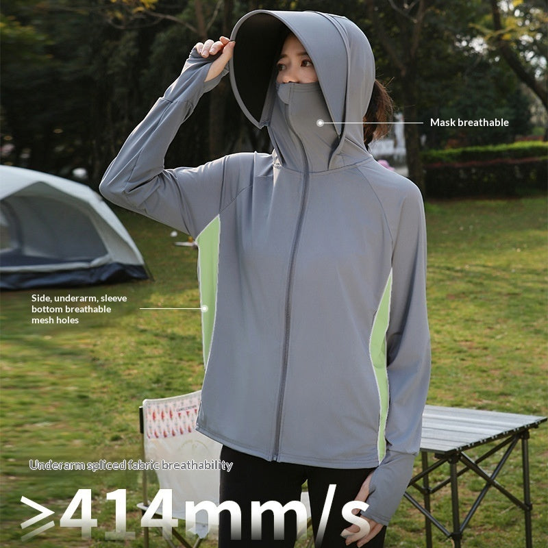 Jasmine Searches For Women's New Style Ice Silk Wide-brim Sun Protection Clothing