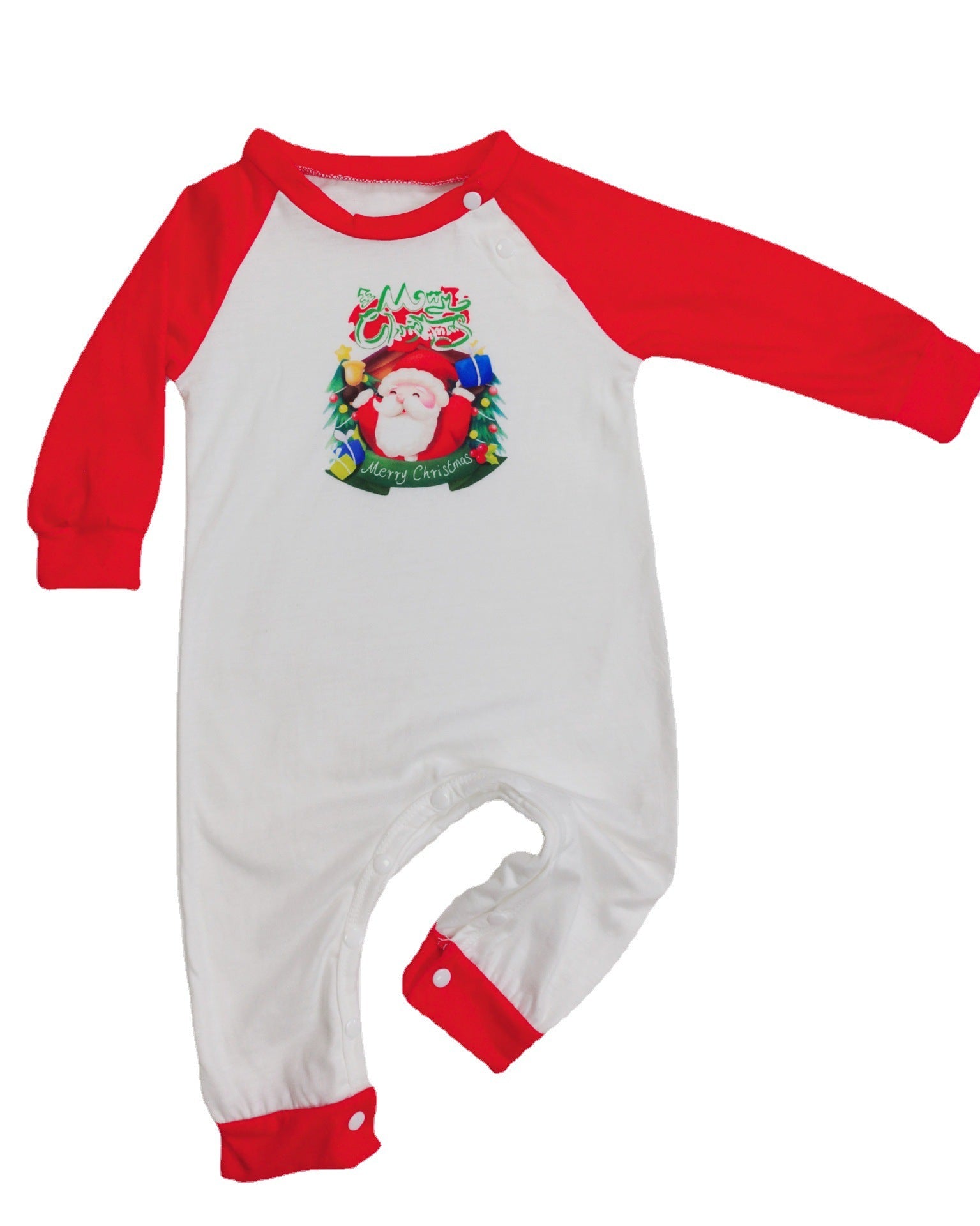 Matching Family Red and White Reindeer Christmas Pajama Set