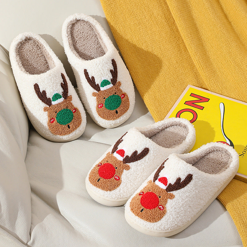 Soft and Warm Fleece Lined Christmas Themed Slip on Slippers