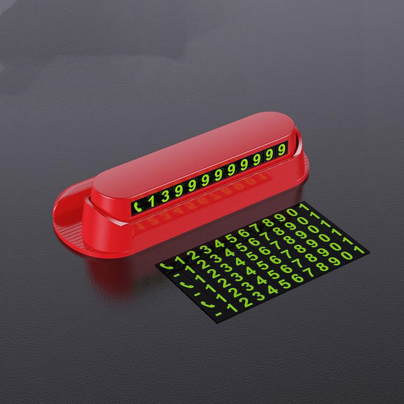 Luminous Car Temporary Parking Card Car Sticker Car Air Freshener Phone Number Card Plate Car Accessories Universal Car Stickers