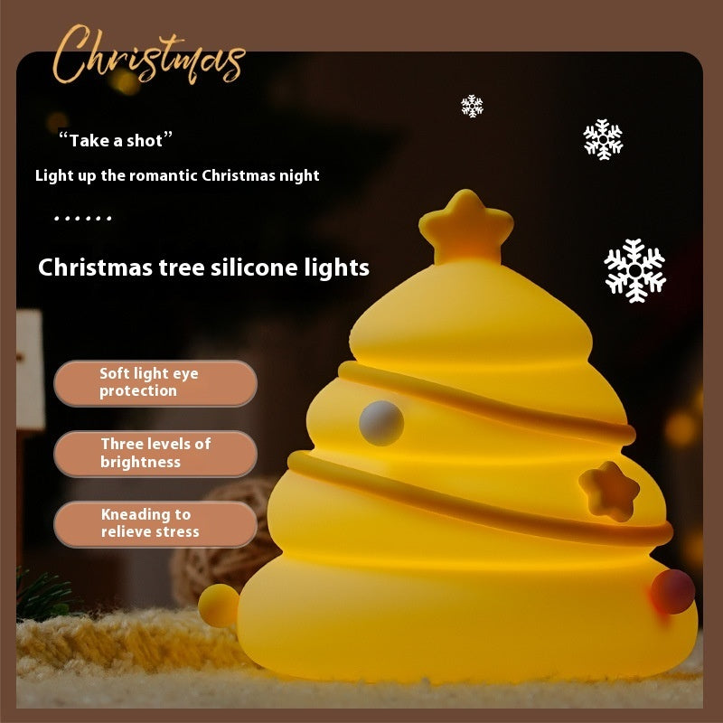 Christmas Tree LED USB Rechargeable Warm Glow Light-Up Night Light in Assorted Styles