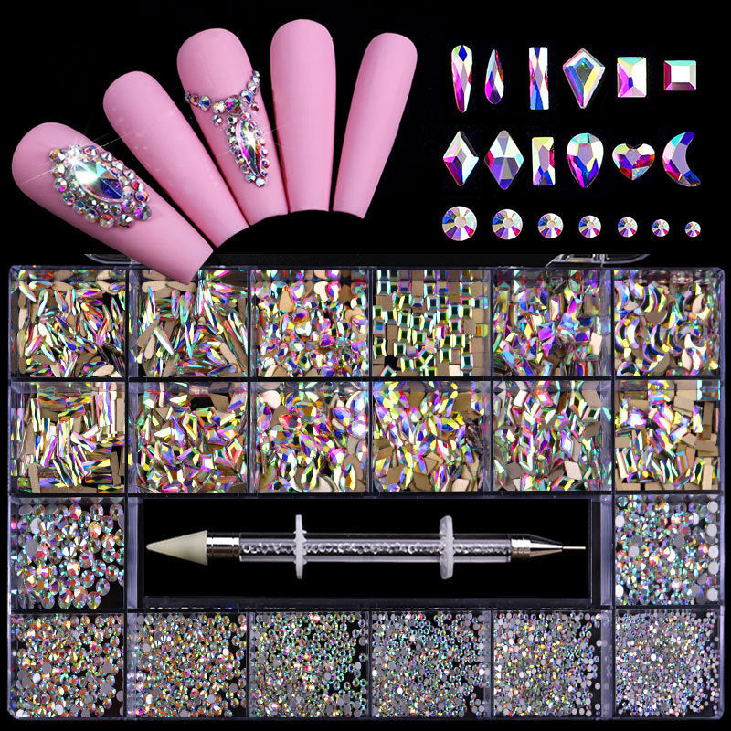 Set of 21 Boxes of Nail Art and 3D Designs