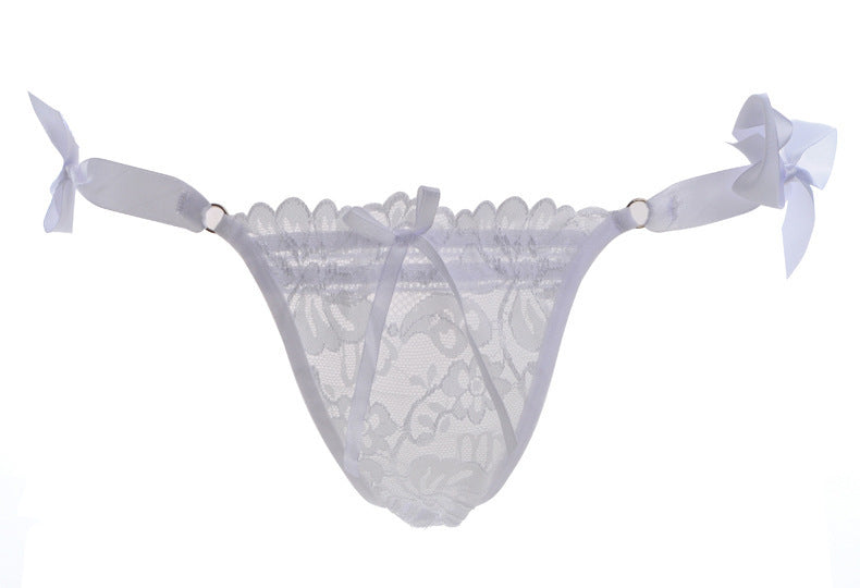 Hip Tie Ribbon Lacy Tanga Ropa interior