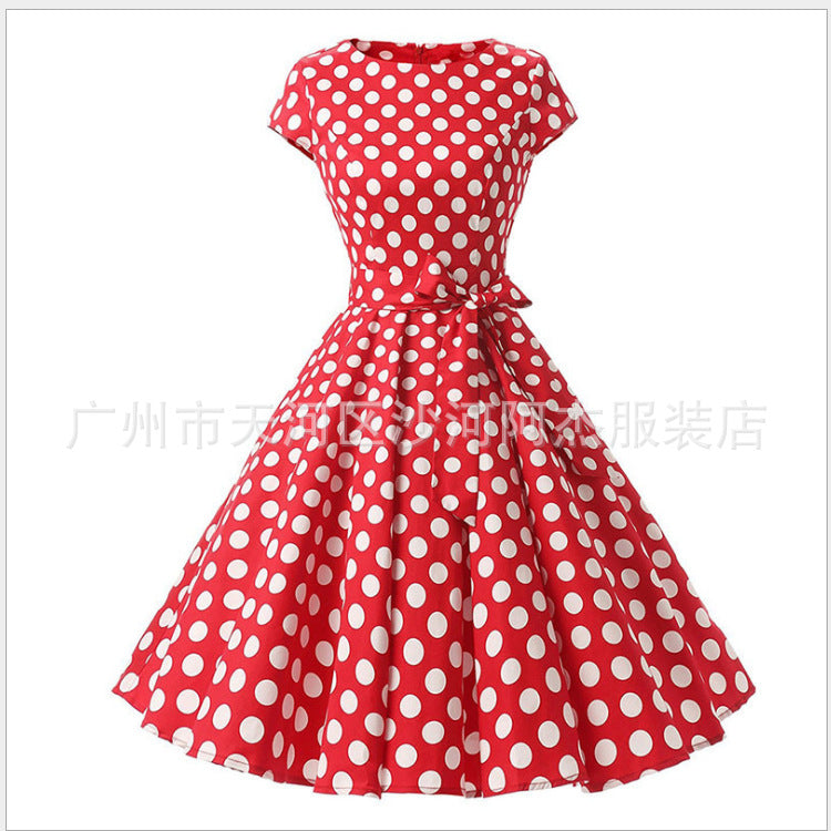 Lace and Dots Vintage A Line Dress