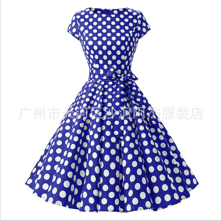 Lace and Dots Vintage A Line Dress