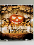 Happy Halloween Pumpkin Skull Shower Curtain