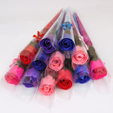 Valentines Day Bouquet Artificial  Flower Rose - 12 pcs