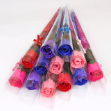 Rose di fiori artificiali del bouquet di San Valentino - 12 pezzi