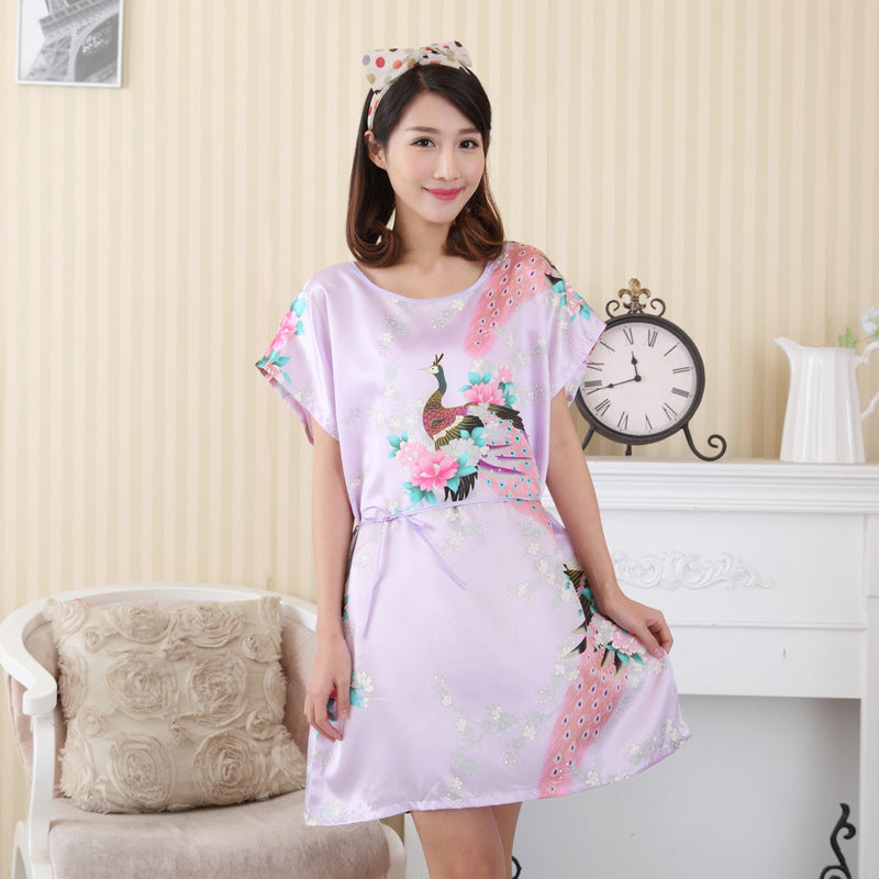 Colorblocked Butterfly Print Nightie - Theone Apparel