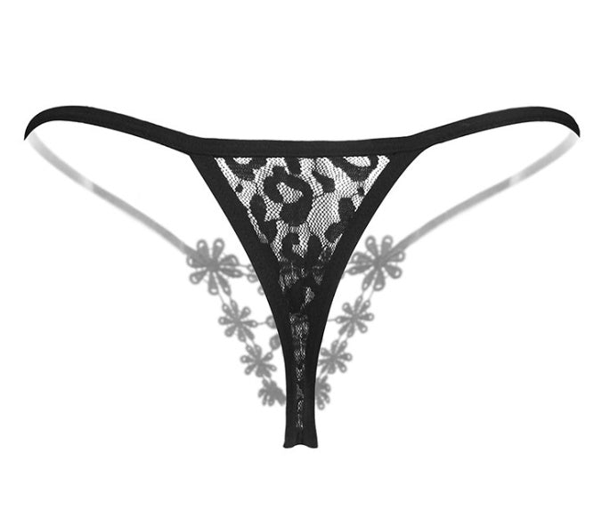 G-String-Höschen mit Blumen vorne