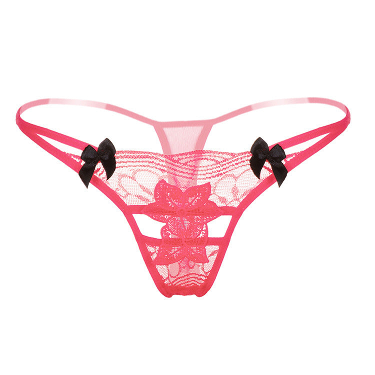 Panty per craziano in pizzo di applique floreale