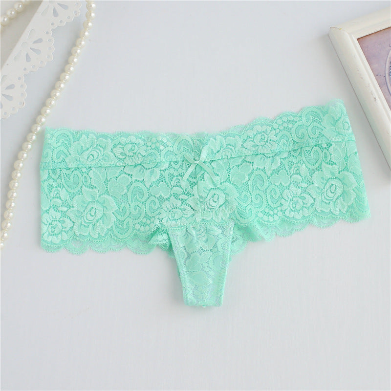 Blumenspitze mit weitem Rock Tanga Panty