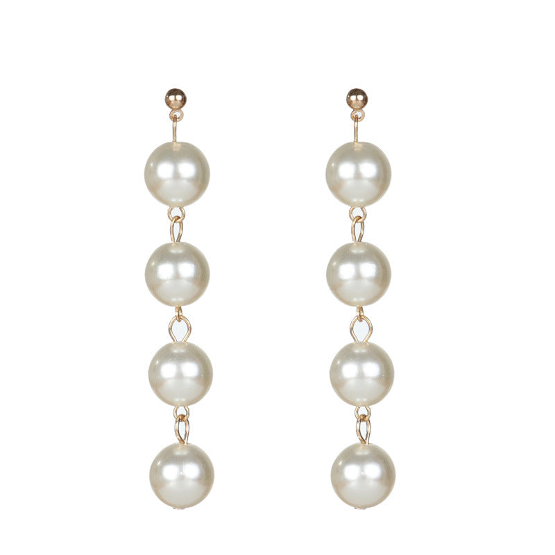 Tiered Faux Pearl Drop Earrings