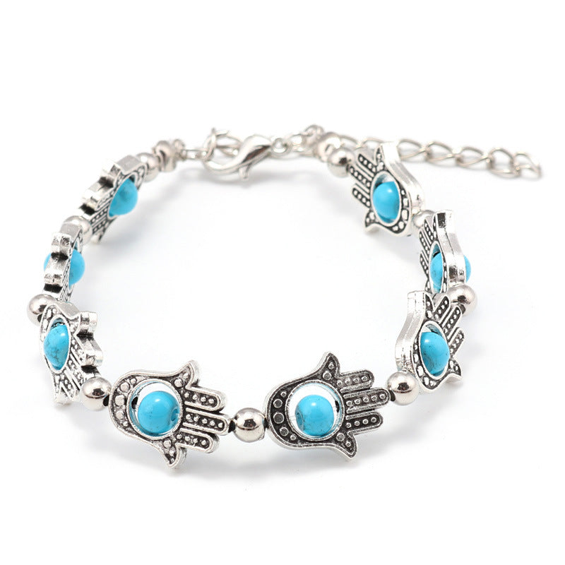 Hamsa Metal Charm Bracelet