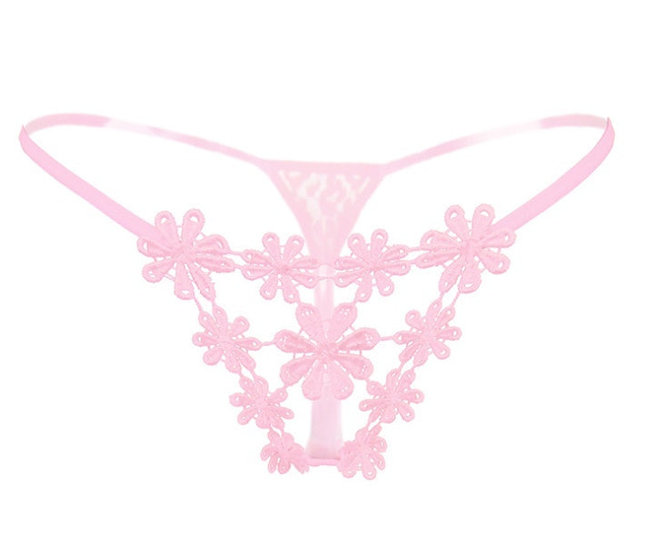 G-String-Höschen mit Blumen vorne