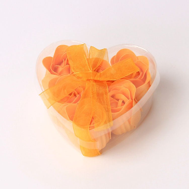 6 Artificial Rose Heart Box with Ribbon - THEONE APPAREL