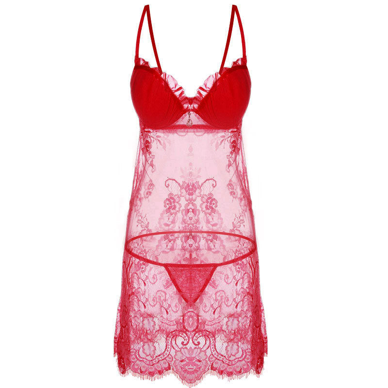 Velvet Cup Vintage Lace Lingerie Gown