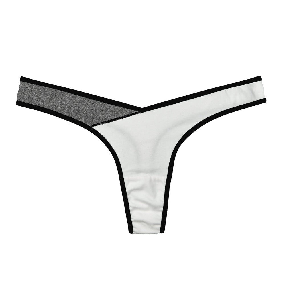 Panty de string croisé garni