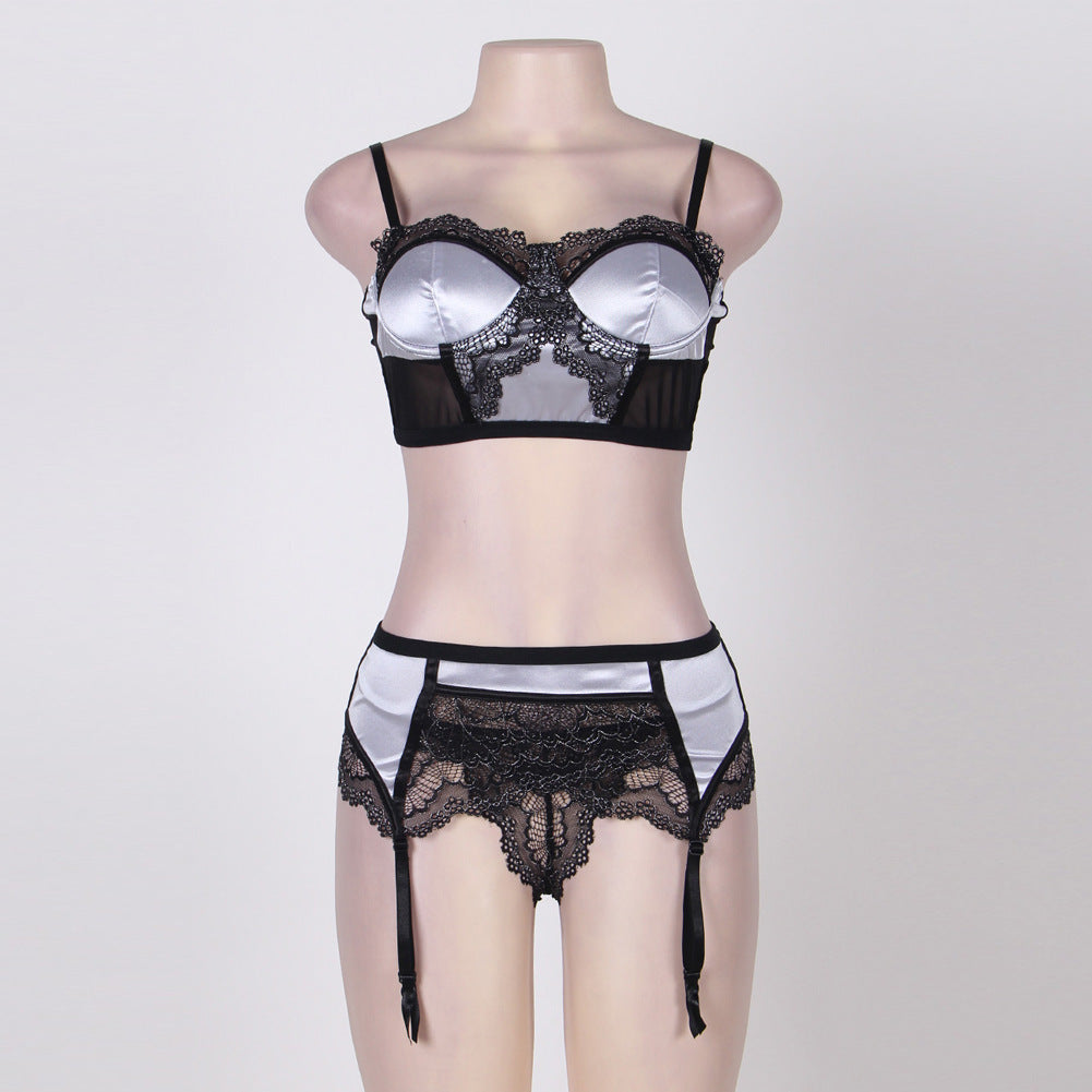 Plus Size Two-Piece Garter & Panty Set