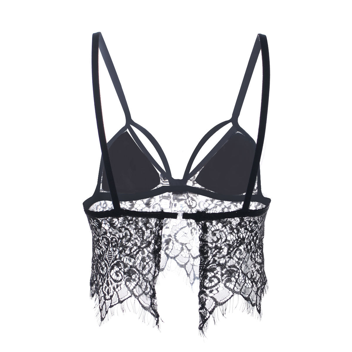 Fancy Hem Cage Front Statement Bra