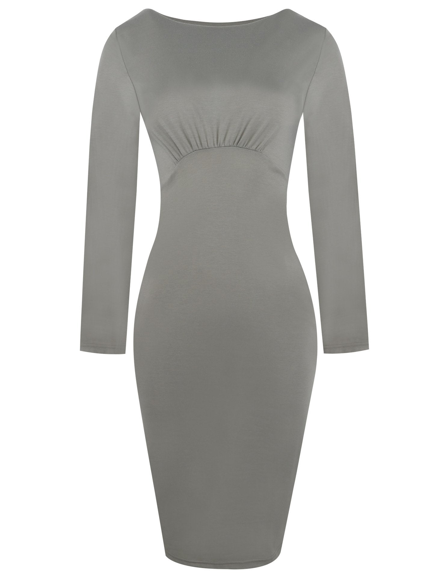 Solid Empire Seamed Sheath Dress