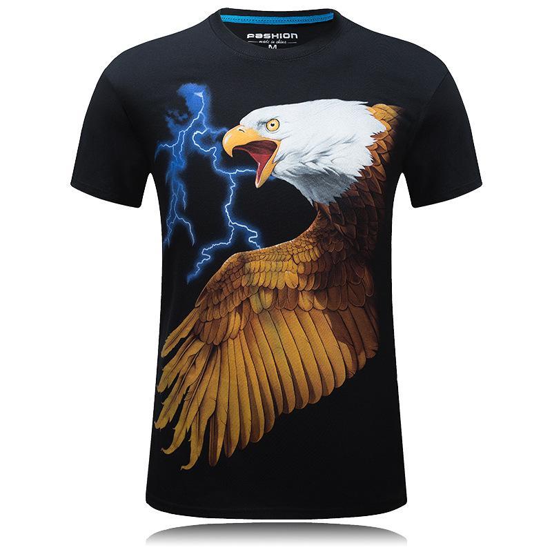 Lightning Strikes Eagle Flies USA Camiseta