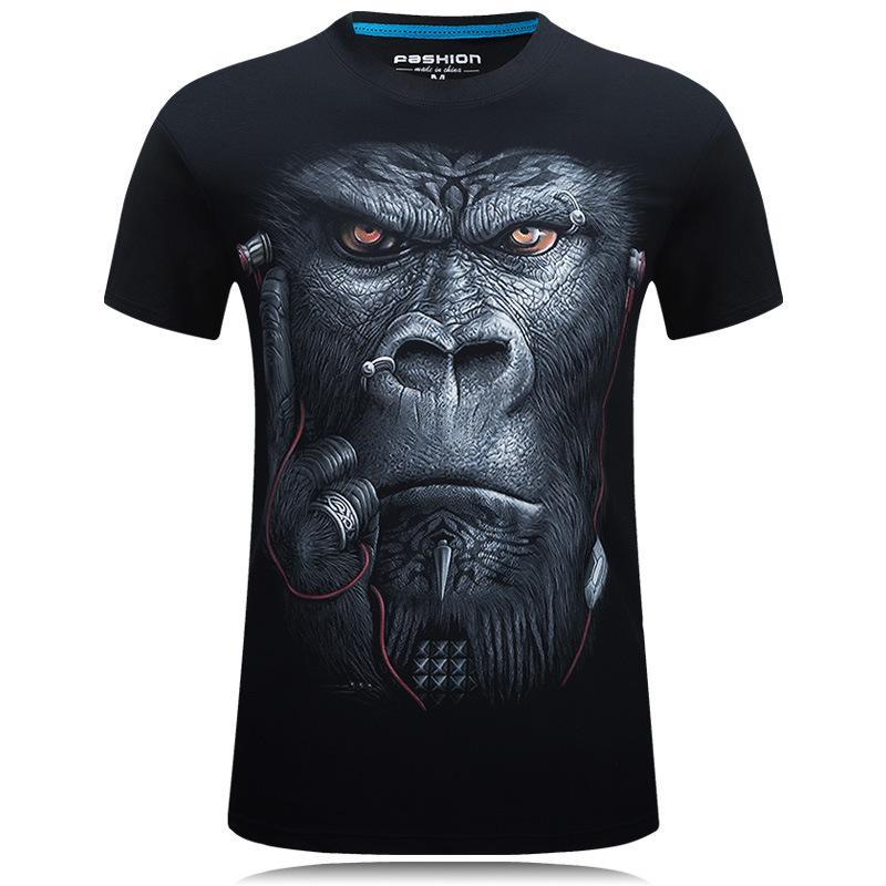 Chemise de visage de gorille agressant moyen