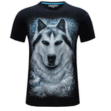 बर्फीली सफेद भेड़िया ग्राफिक शर्ट