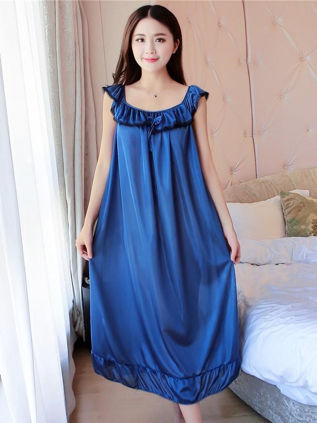 Ruffled Sleeveless Nightie Dress