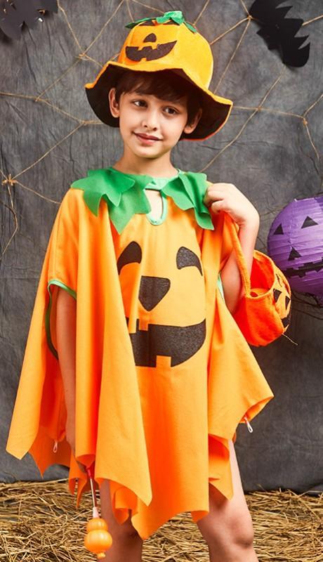 Traje de menino e menina de Halloween correspondente