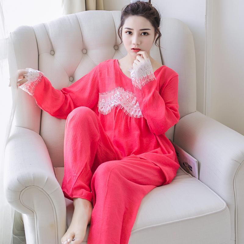 Lightweight Lace Cuff Sleepwear Set