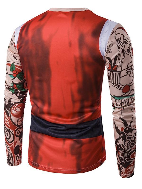 Christmas Tattoo Mens Crew Neck Shirt - Theone Apparel