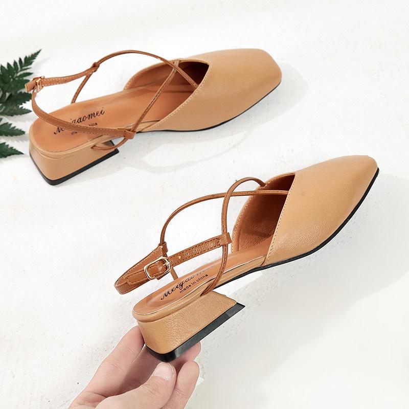 Crisscross Strap Round Toe Flats - Theone Apparel