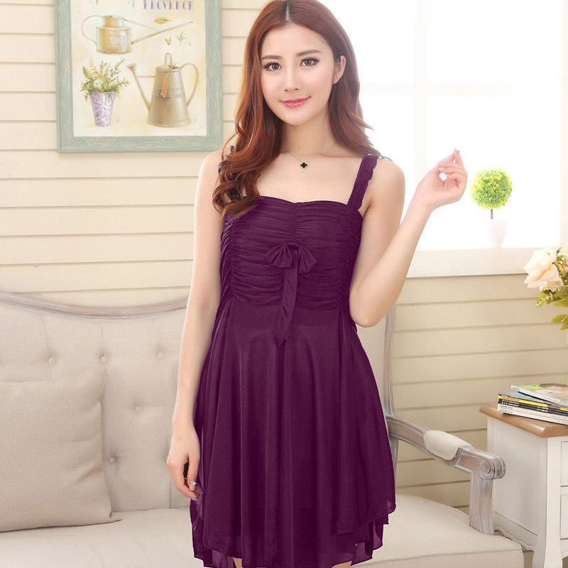 Ruffled Up Sleeveless Nightie Dress