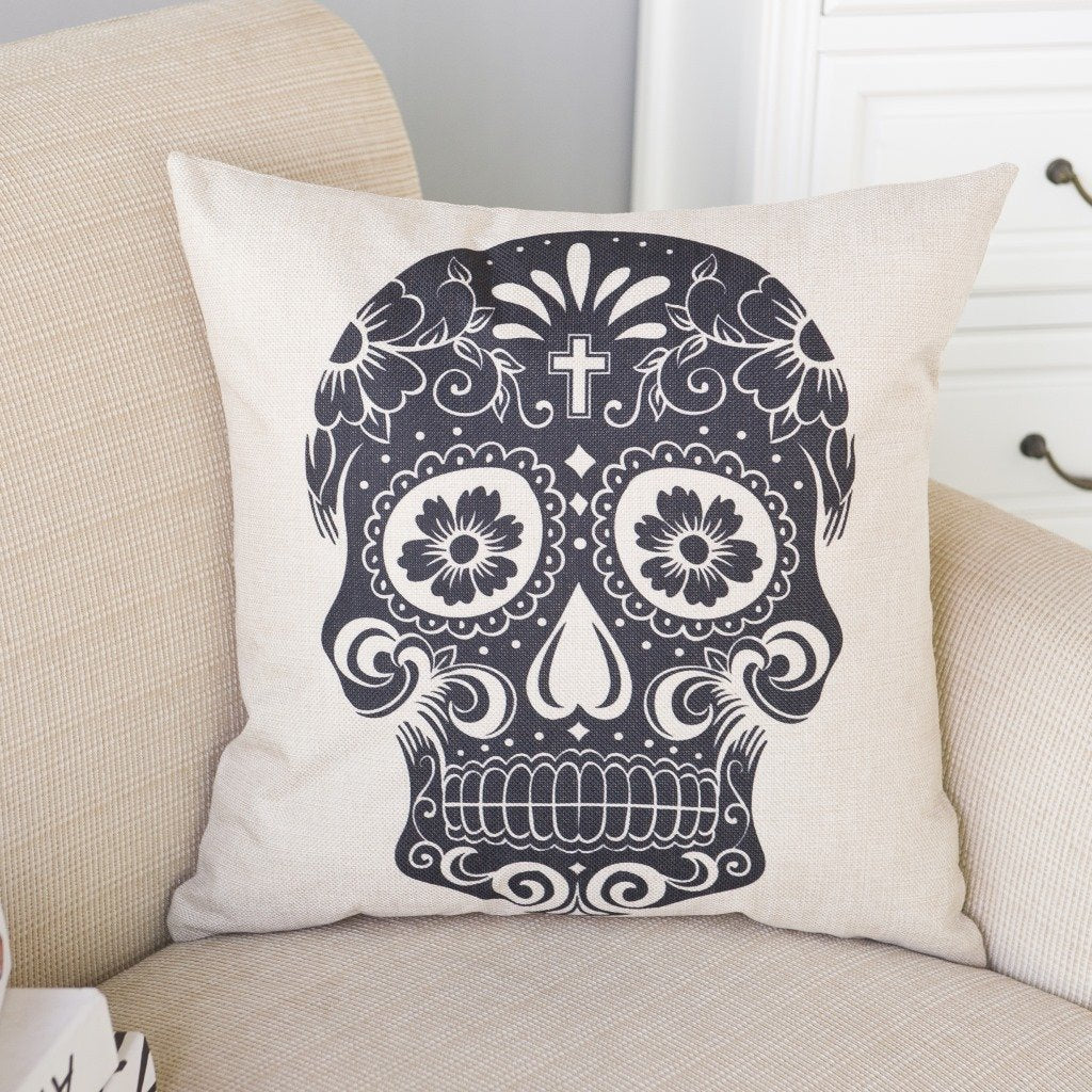 Day Of The Dead Skull Pillow Covers - Theone Apparel