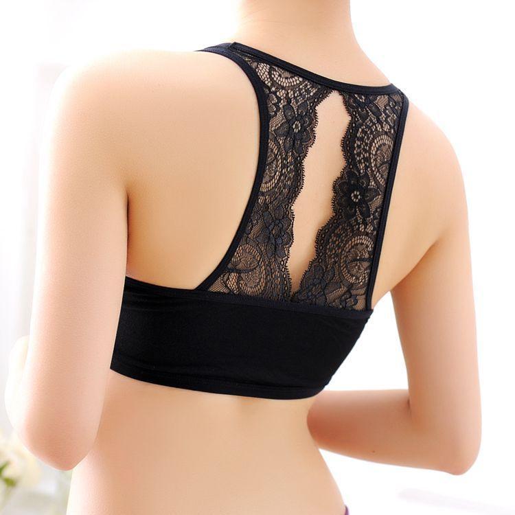 Double Lace Strap Racerback Bralette - Theone Apparel