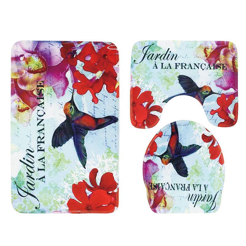 Flowers and The Sea Bath Mat Sets-621-0013-S2-Theone Apparel