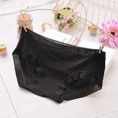 Flowery Trim Tummy Tuck Panty-Black-Theone Apparel