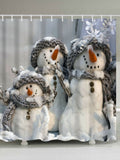 Frosty Snowman Fabric douchegordijn