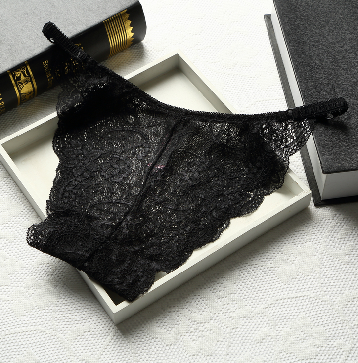 Full Coverage Brief Style Lace Underwear-Black-Theone Apparel