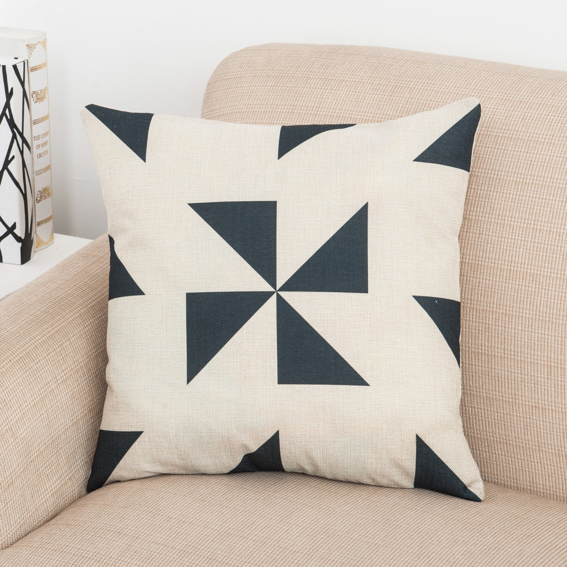 Geo Splice Triangle Print Pillow Covers-601-0004-S7-Theone Apparel