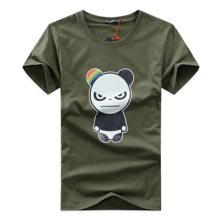 Marcou a camisa de panda arco -íris