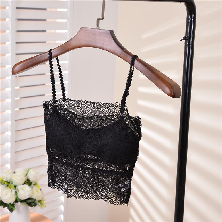 Half Shirt Black Lace Bralette - Theone Apparel