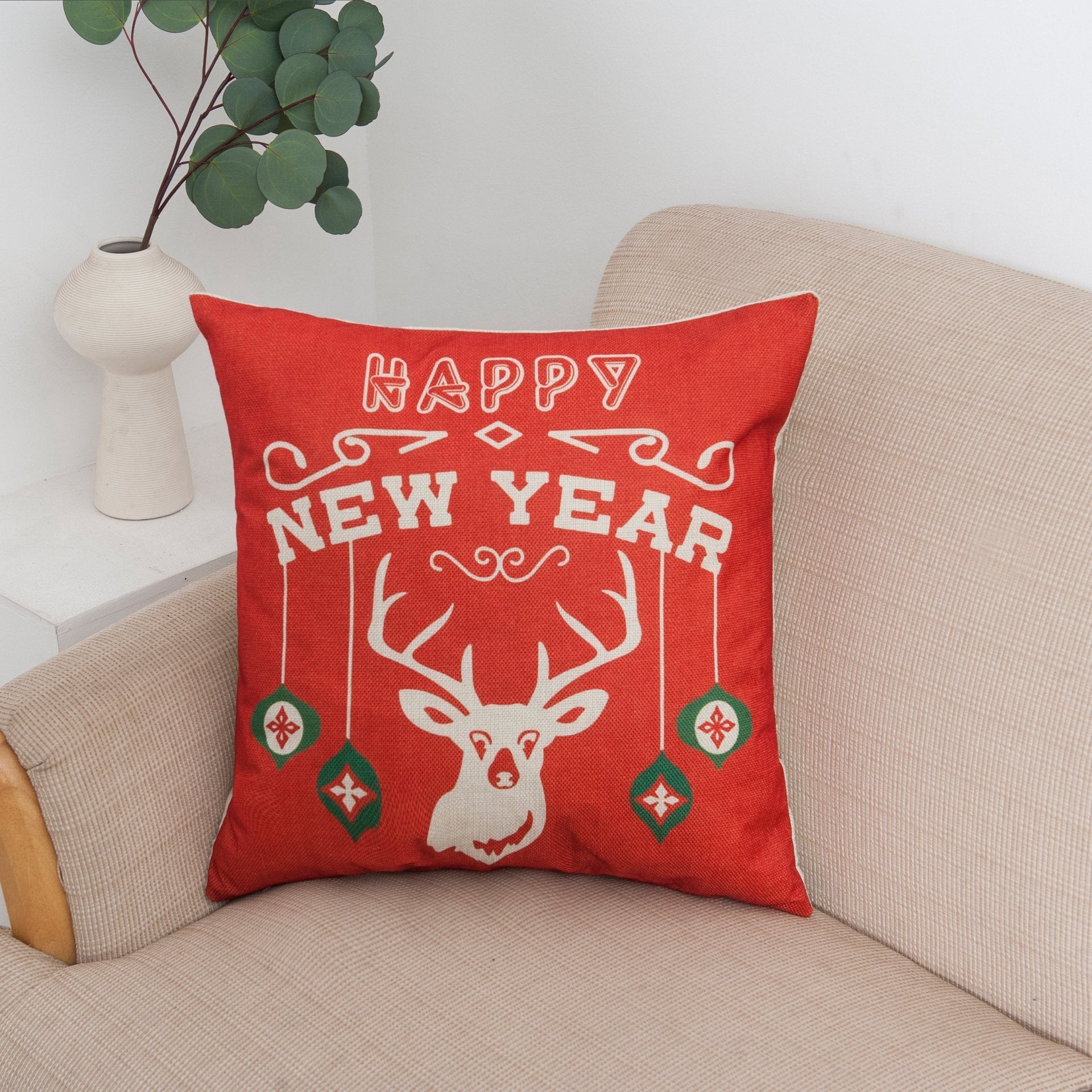 Happy Holiday Christmas Pillow Covers-601-0015-S14-Theone Apparel