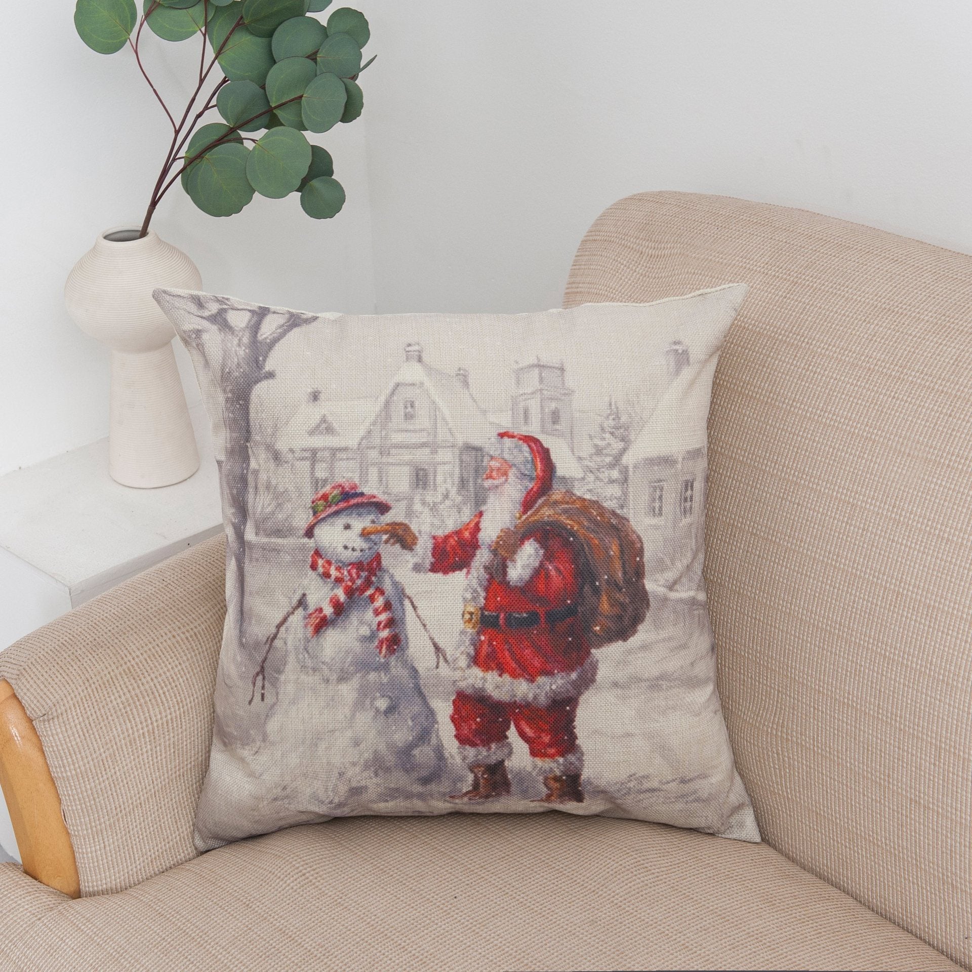 Fundas de almohada de Navidad felices vacaciones