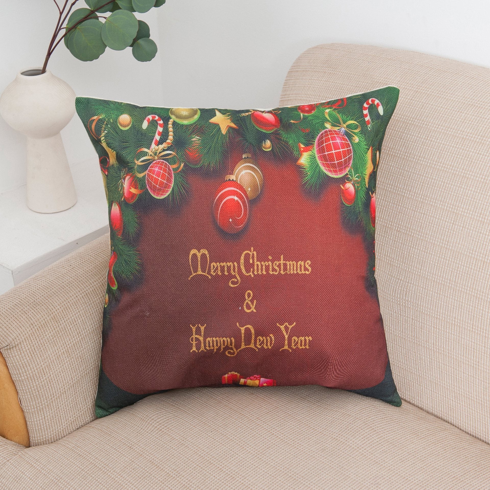 Fundas de almohada de Navidad felices vacaciones