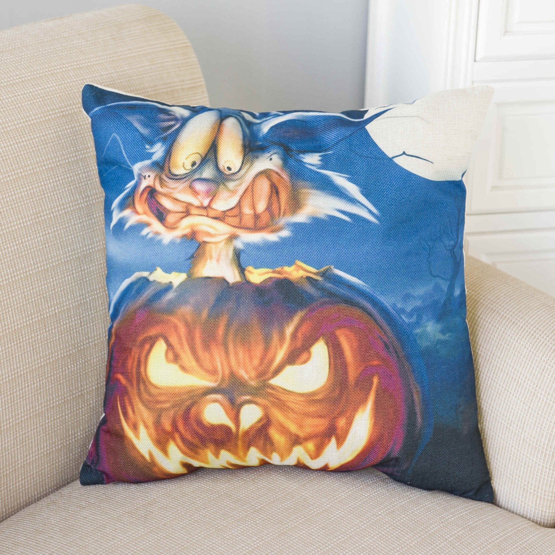 Haunted Halloween Print Pillow Covers-601-0051-S23-Theone Apparel