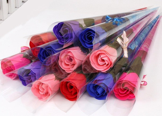 I Love You 100 pc Flower Rose in Heart Shaped Box-Bouquet Artificial Flower Rose - 12 pcs-Theone Apparel